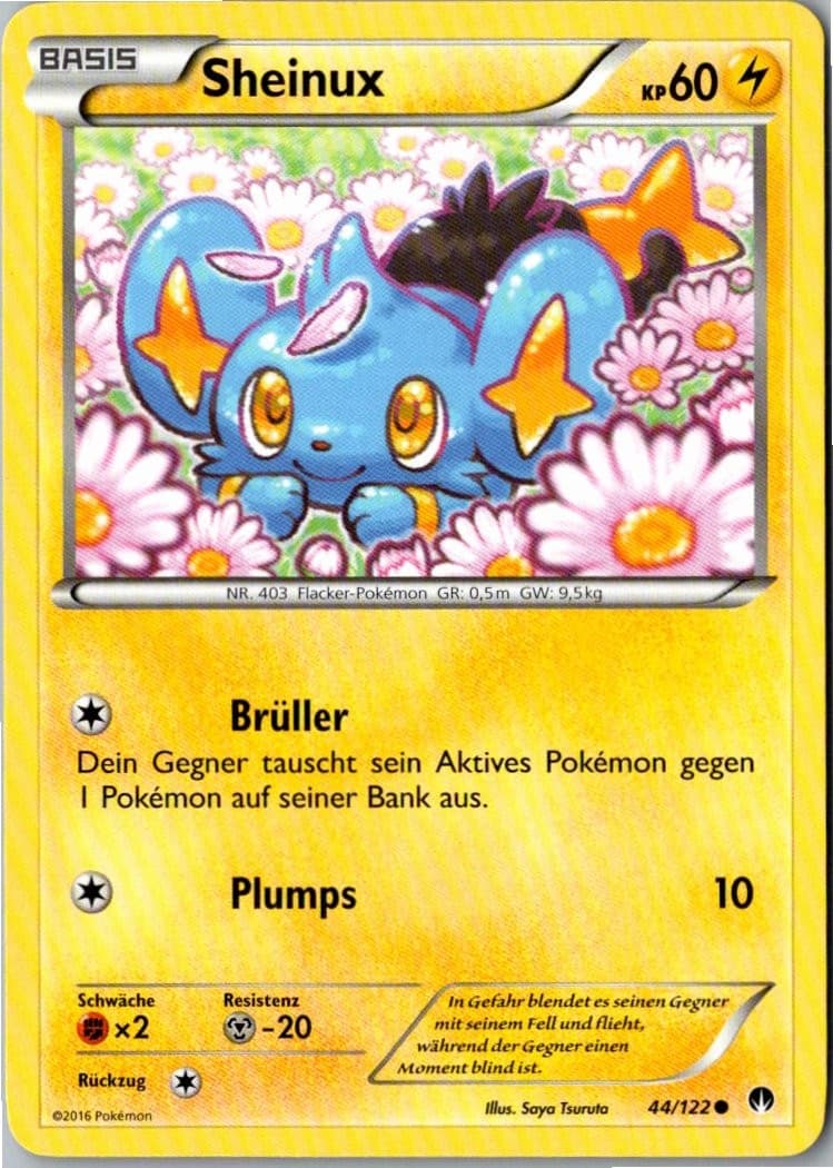 Pokemon Sheinux 44/122 TURBOfieber Deutsch