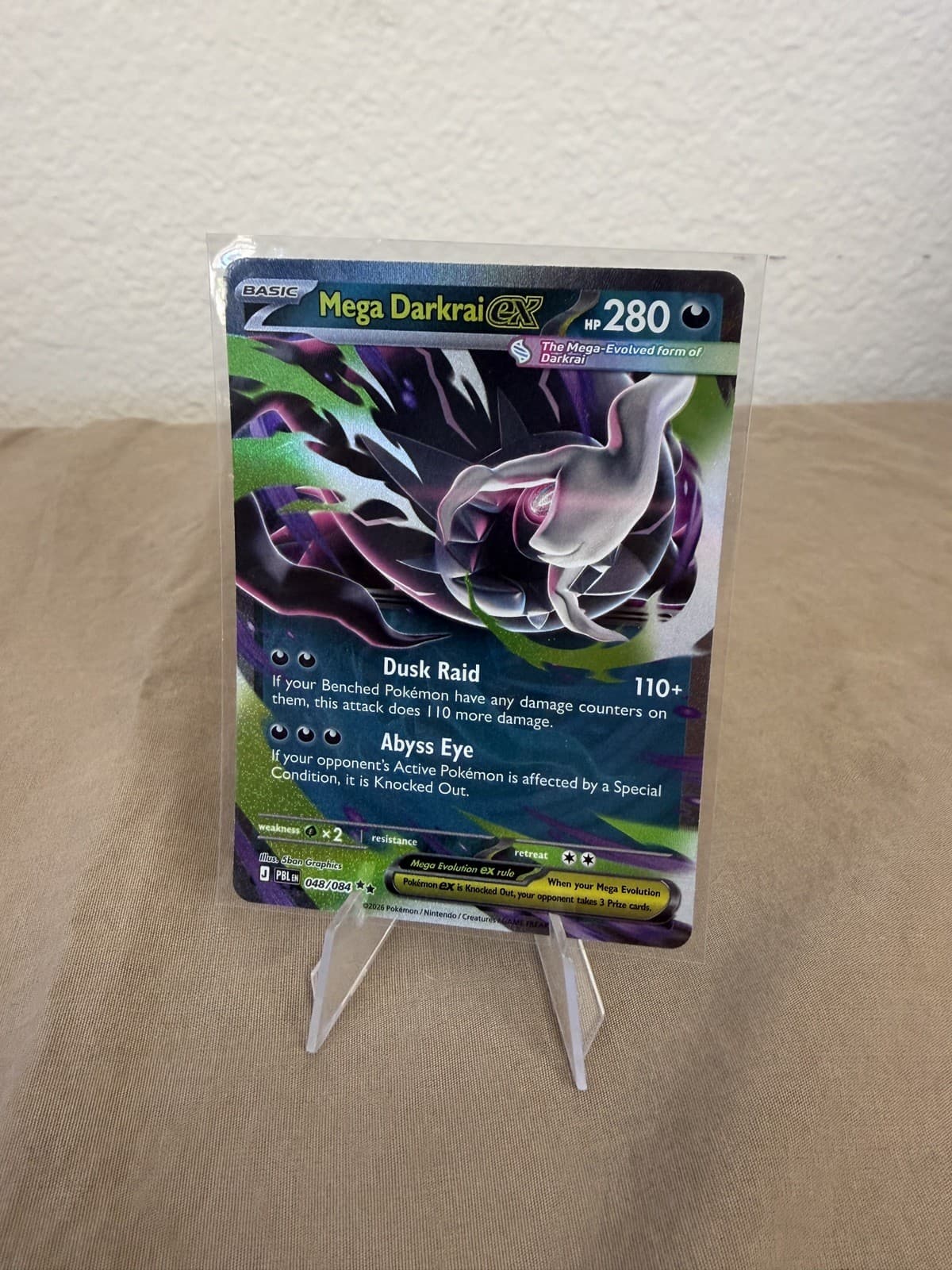 Mega Darkrai Ex 48/84 Double Rare Pokemon Pitch Black