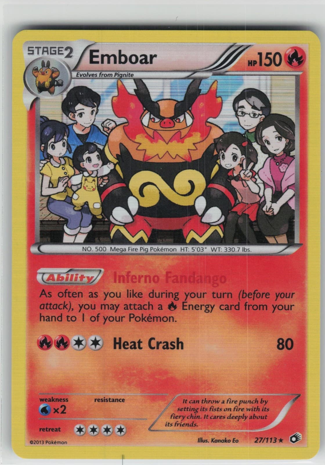 Emboar Holofoil Legendary Treasures [LTR - 27/113] Pokemon MP