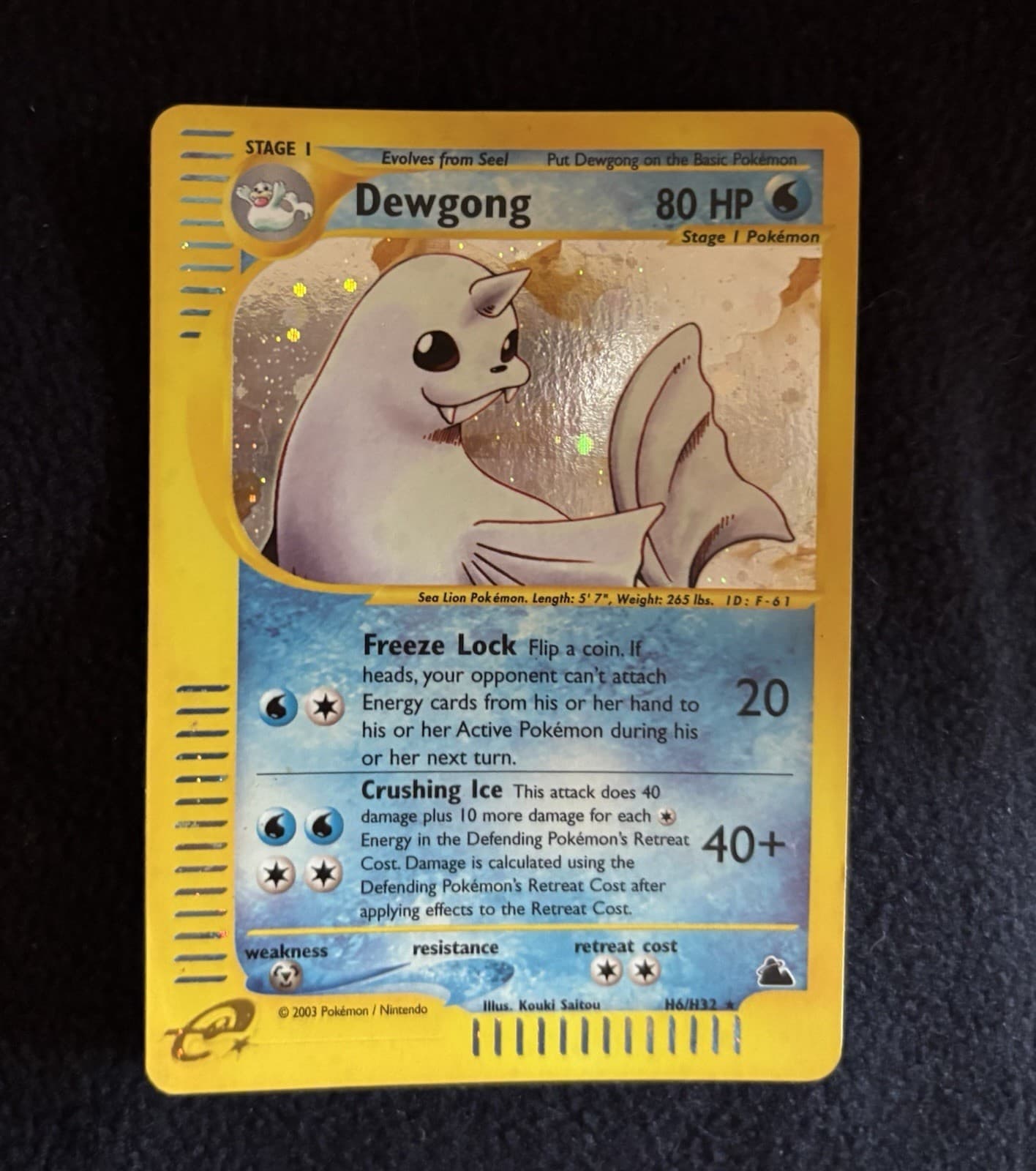 Pokemon Dewgong H6/H32 Holo English 2003