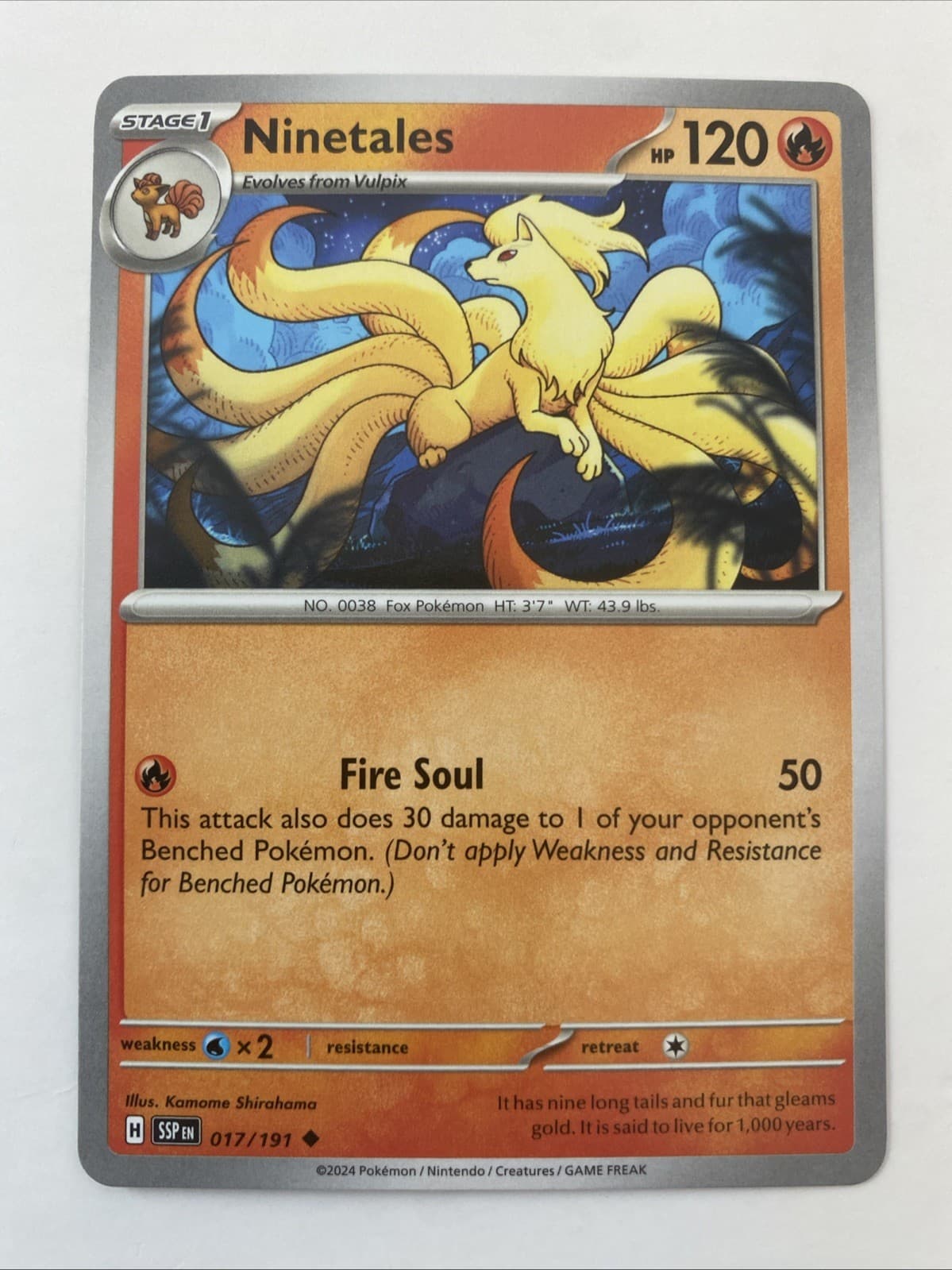 Ninetales #17 Pokemon Surging Sparks