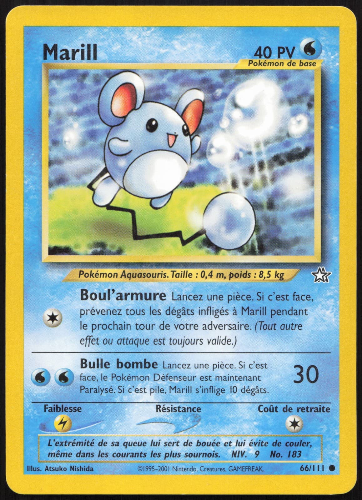 Carte Pokémon Marill 66/111 Neo Genesis Français