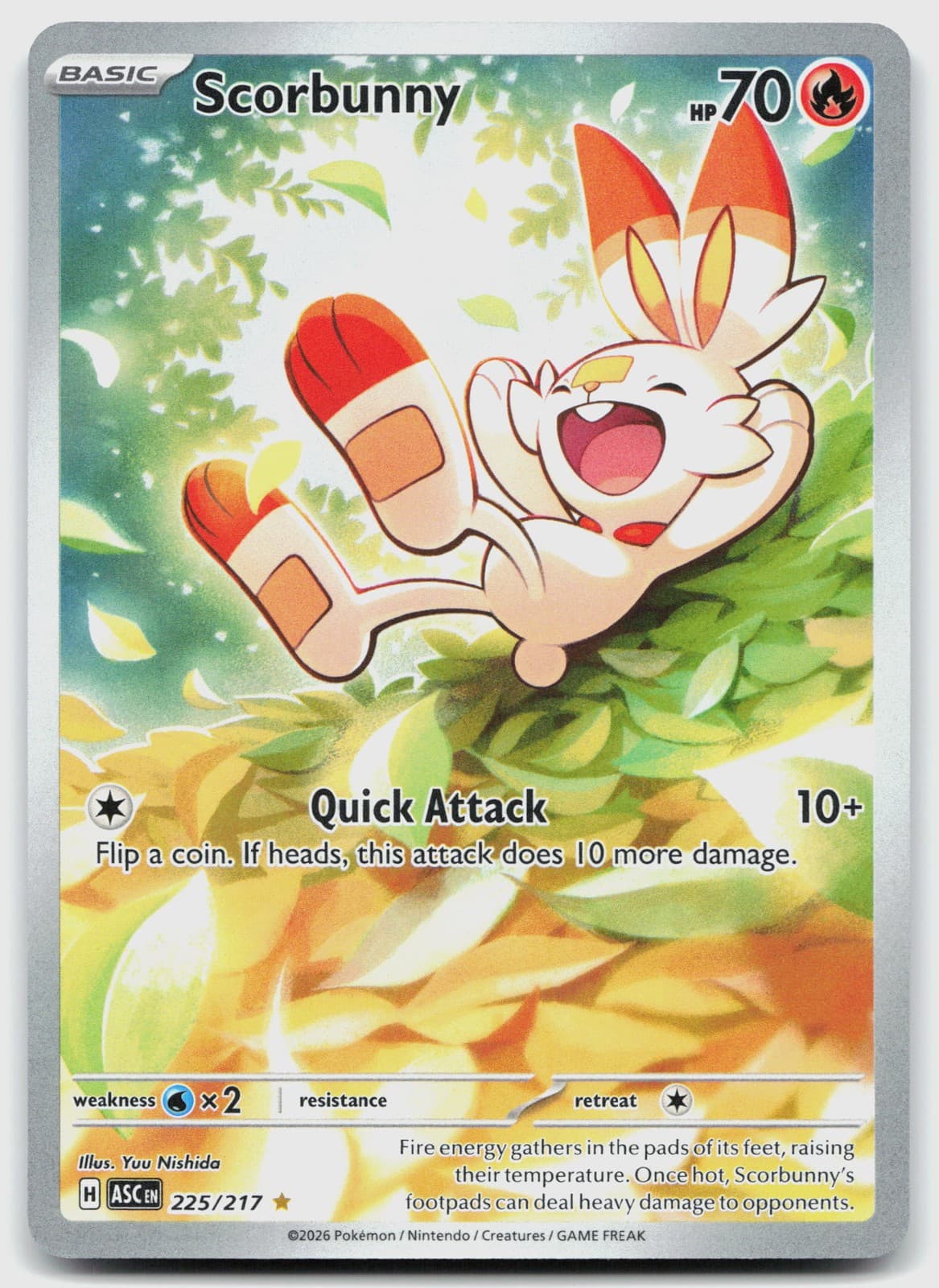 Scorbunny 225/217 (NM) - ME: Ascended Heroes - Illustration Rare - Pokemon TCG