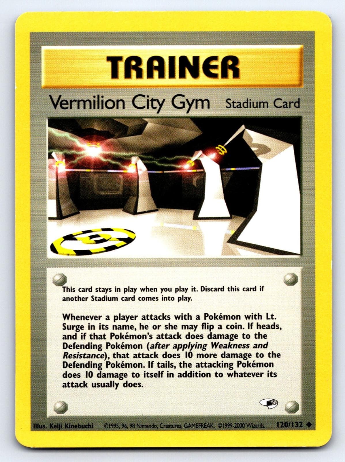 Vermilion City Gym 120/132 Uncommon Gym Heroes Pokemon Unlimited Near Mint