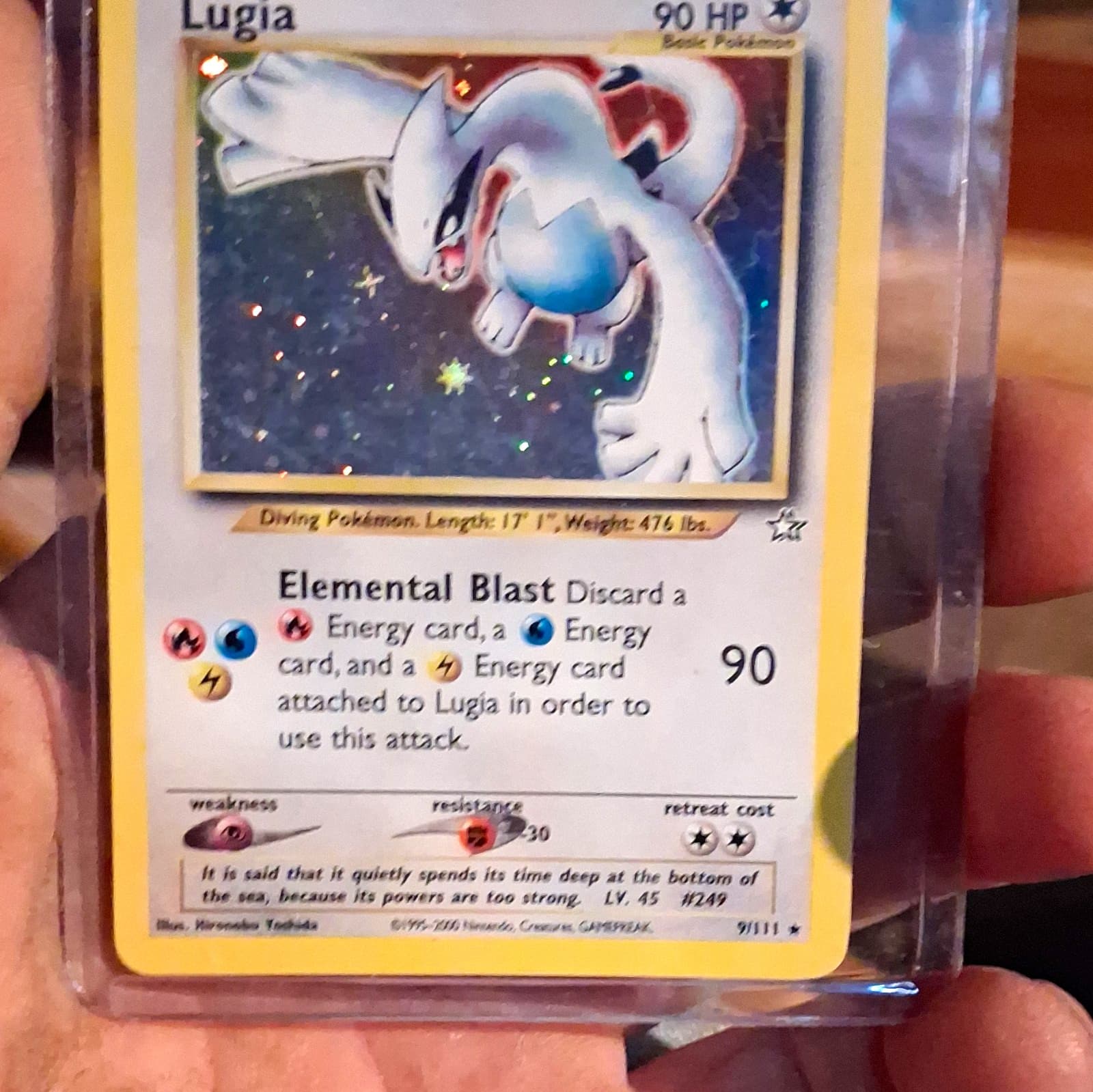 Lugia 9/111 Neo Genesis Holo Rare 90 HP English Pokémon TCG