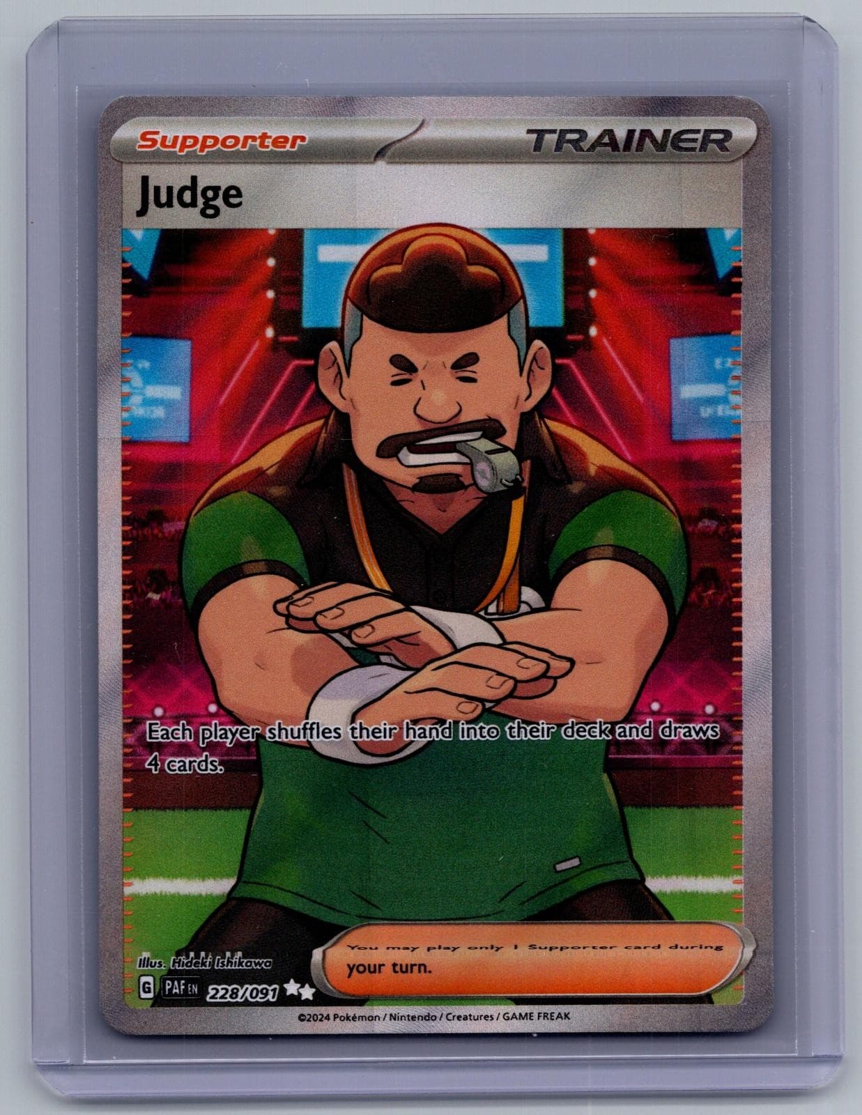 Judge 228/091 Ultra Rare Paldean Fates Pokemon Holo Near Mint
