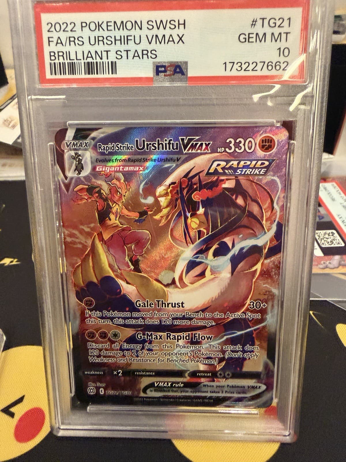 Rapid Strike Urshifu VMAX PSA 10 TG21/TG30 Brilliant Stars Trainer Gallery Holo