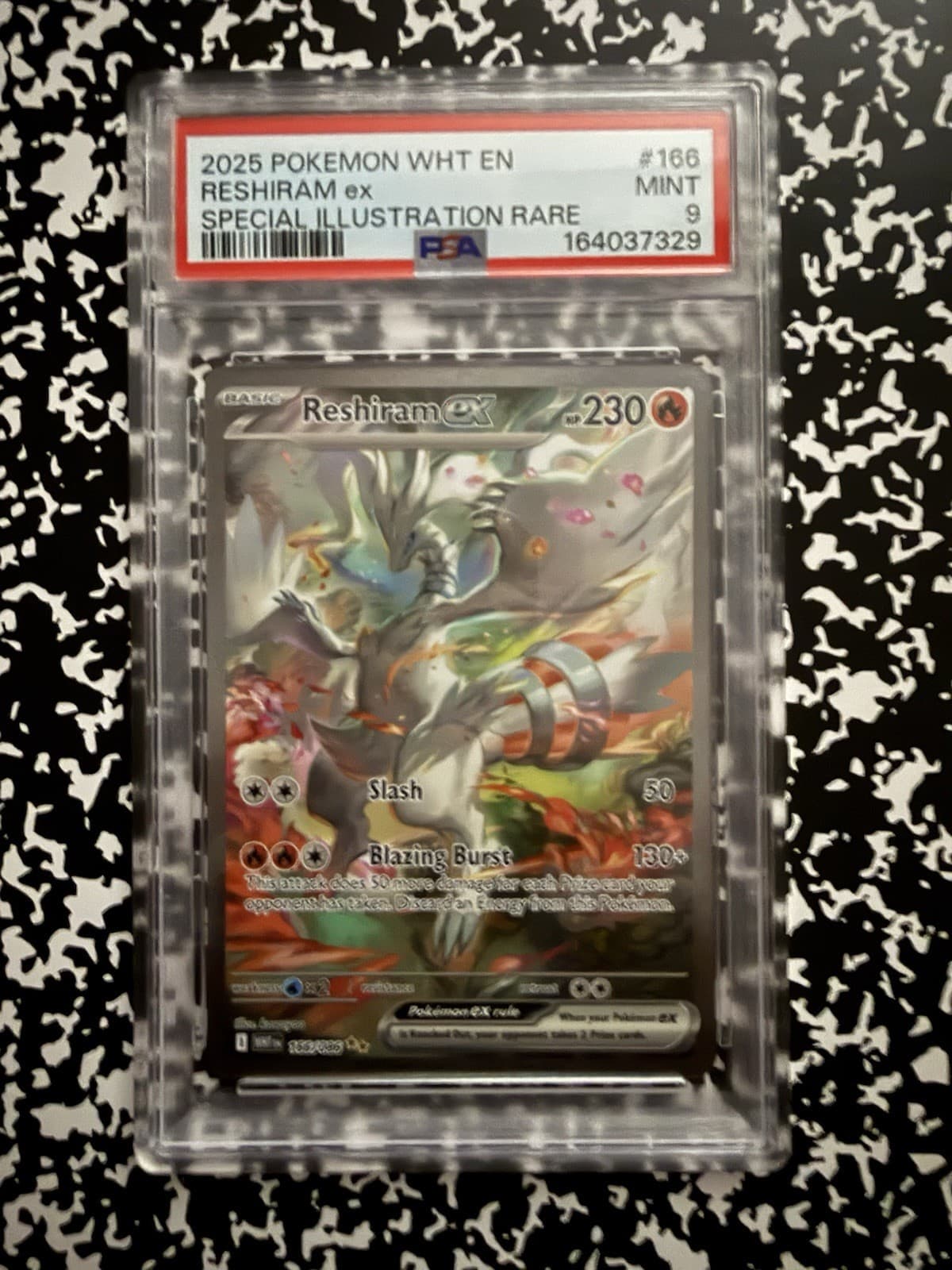 Pokemon Reshiram White Flare EX SIR 166/086 PSA 9