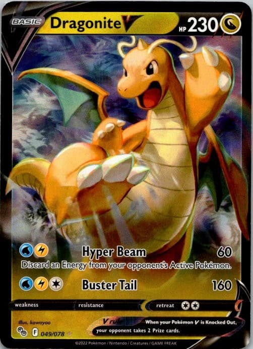 Dragonite V Holo Ultra Rare Pokemon GO 049/078 NM