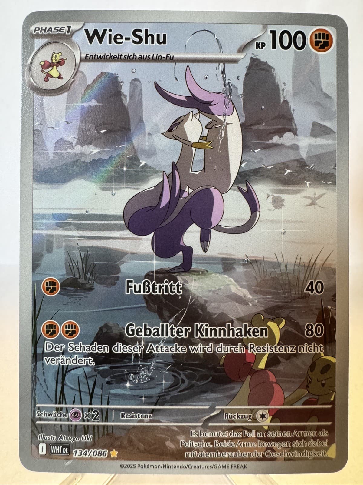 Pokemon Wie-Shu 134/086 Weiße Flammen Deutsch NM WHT