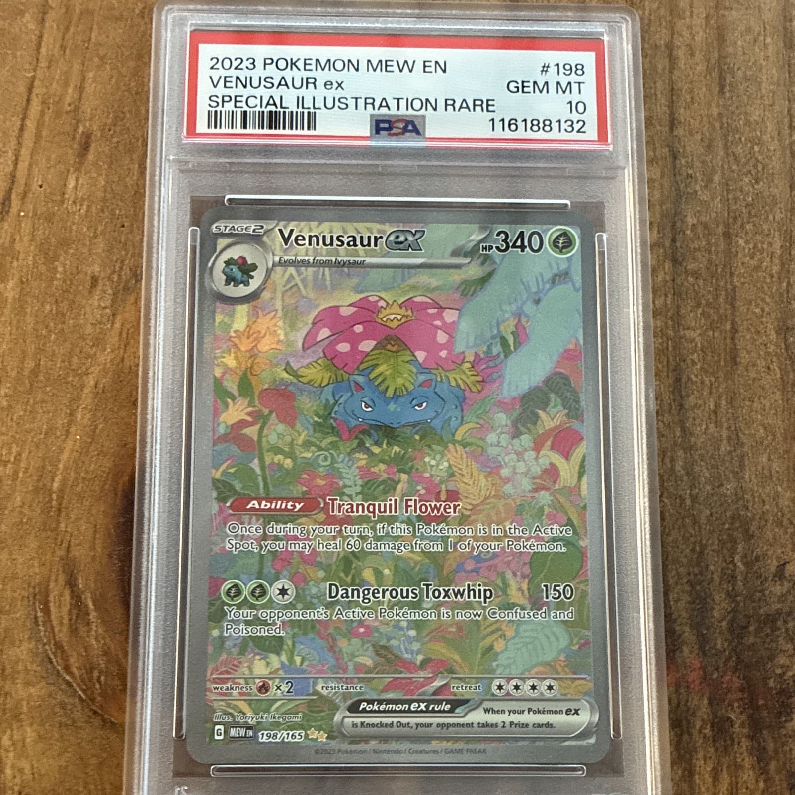 2023 Pokemon Venusaur ex 198/165 S&V 151 Special Illustration Rare Holo PSA 10