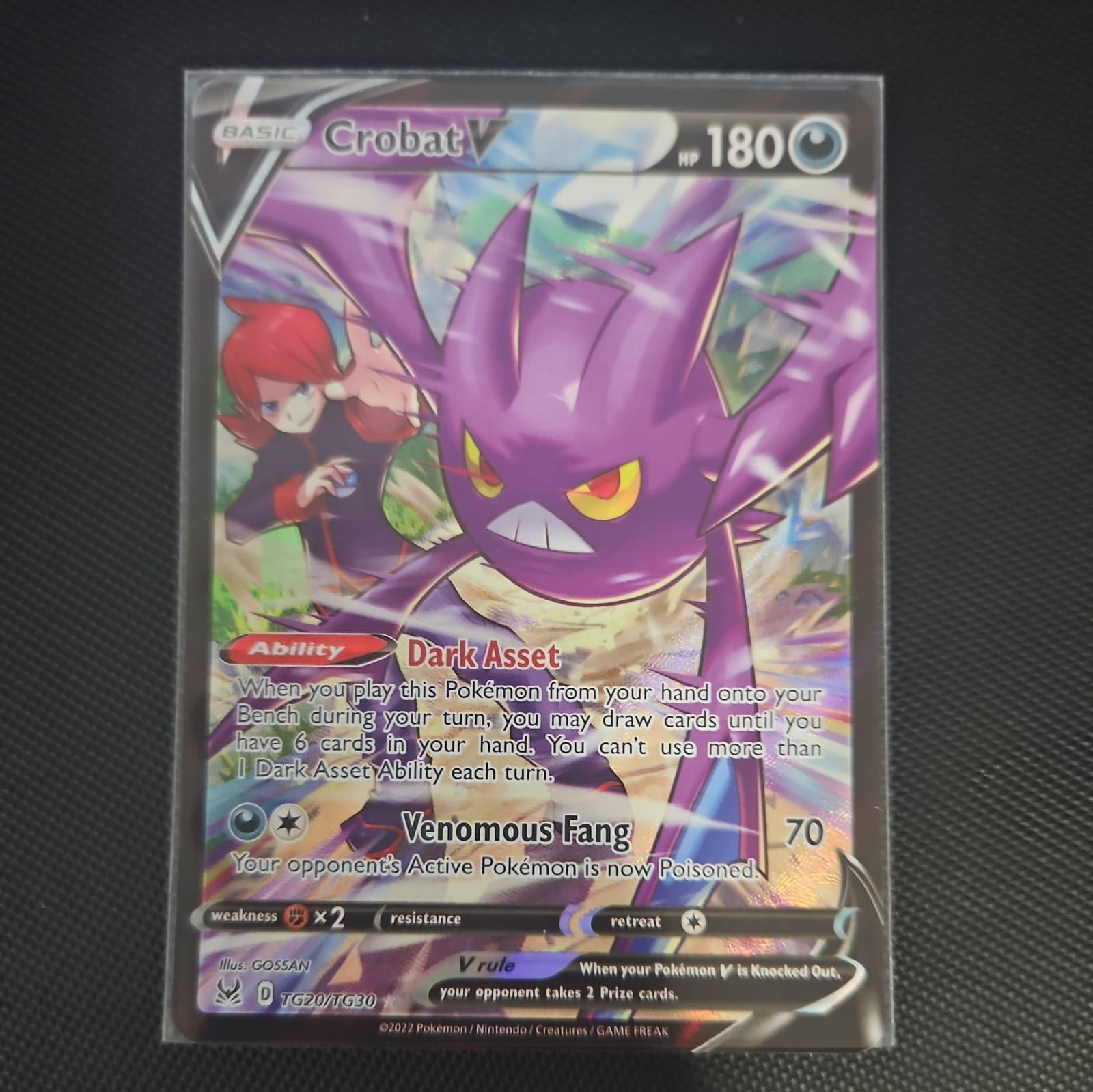 Pokémon TCG Crobat V Lost Origin Trainer Gallery TG20/TG30 Holo Ultra Rare