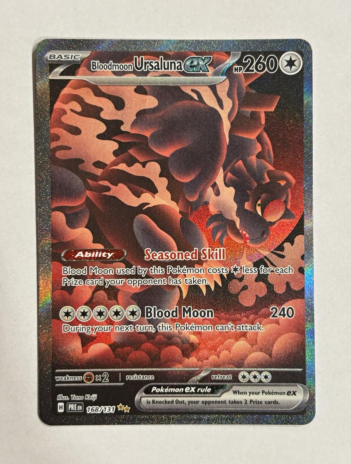 The Pokémon Company Bloodmoon Ursaluna ex 168/131 Prismatic Evolutions Holo SIR