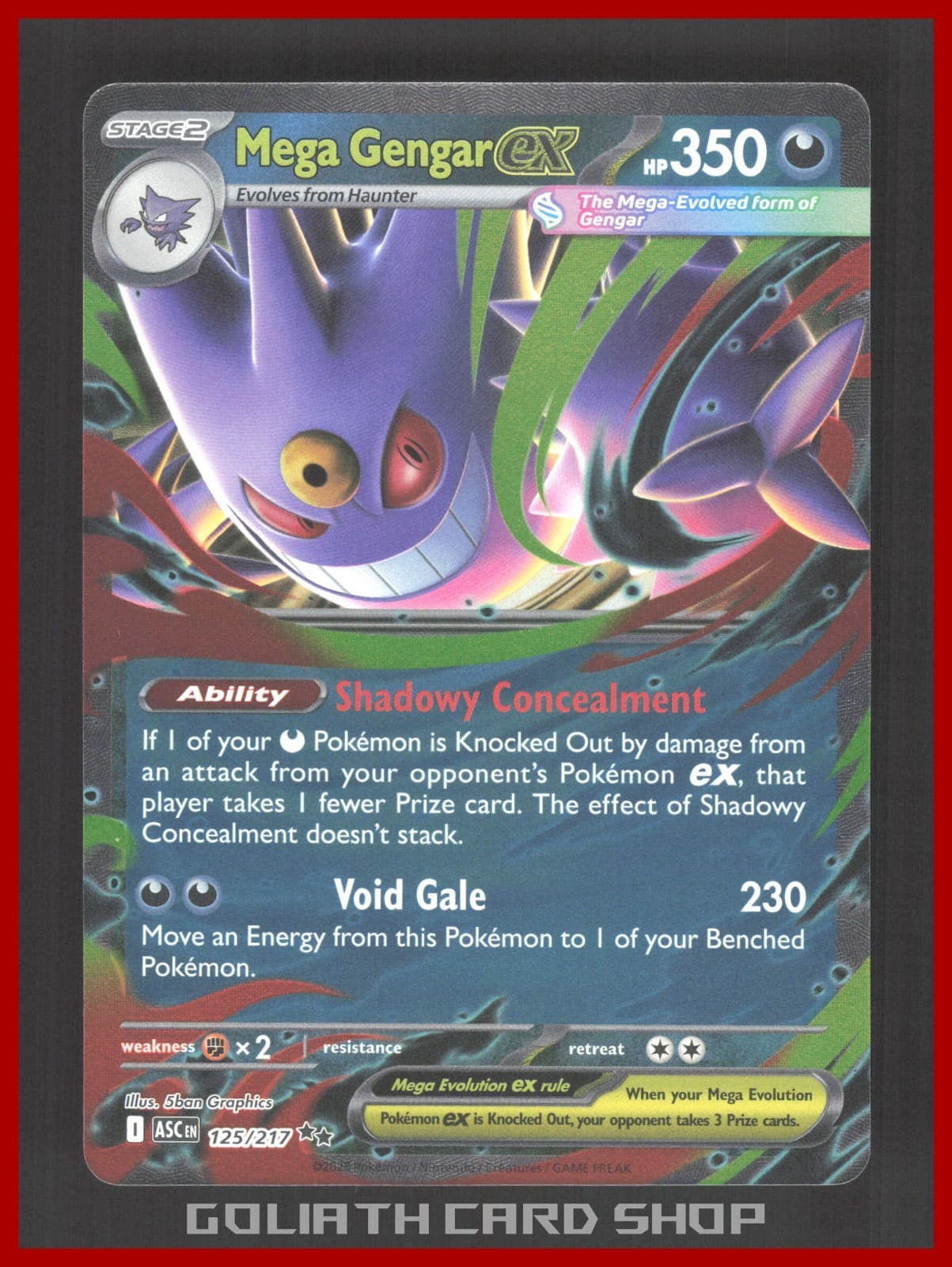 Mega Gengar ex 125/217 - Me2.5: Ascended Heroes Pokémon TCG