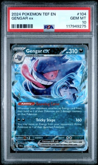 2024 Pokemon Tef En-Temporal Forces Gengar Ex #104 PSA 10