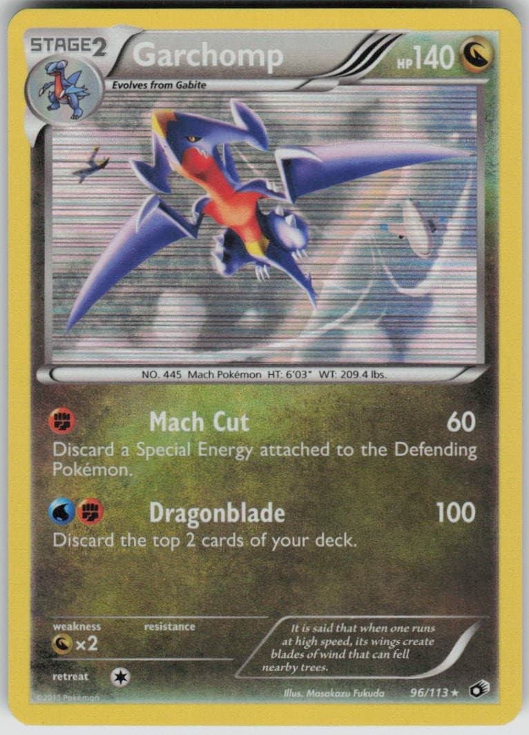 Pokemon Garchomp 96/113 Legendary Treasures Holofoil Holo Rare NM
