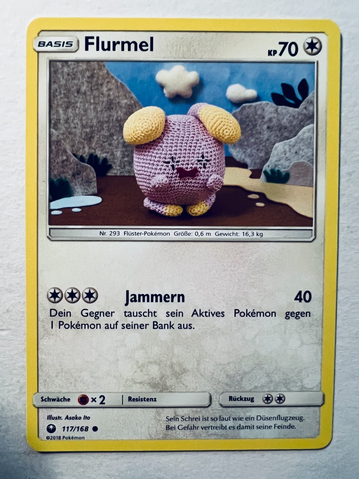 Pokemon Karte Flurmel 117/168 Sturm am Firmament Deutsch