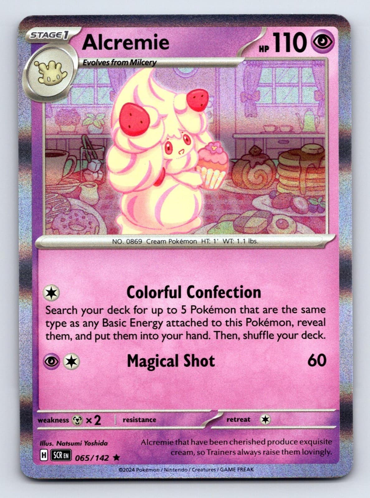 Alcremie 65/142 Rare Stellar Crown Pokemon Holo Near Mint