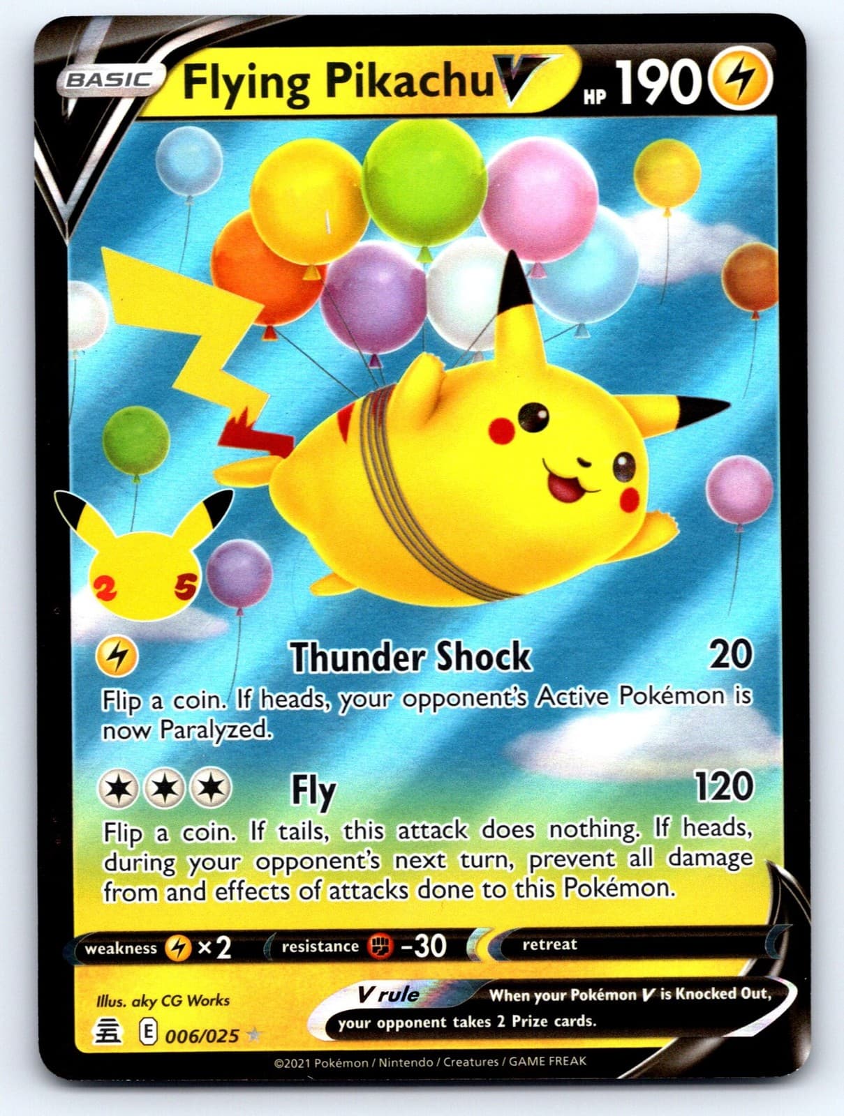 Flying Pikachu V Celebrations 006/025 NM