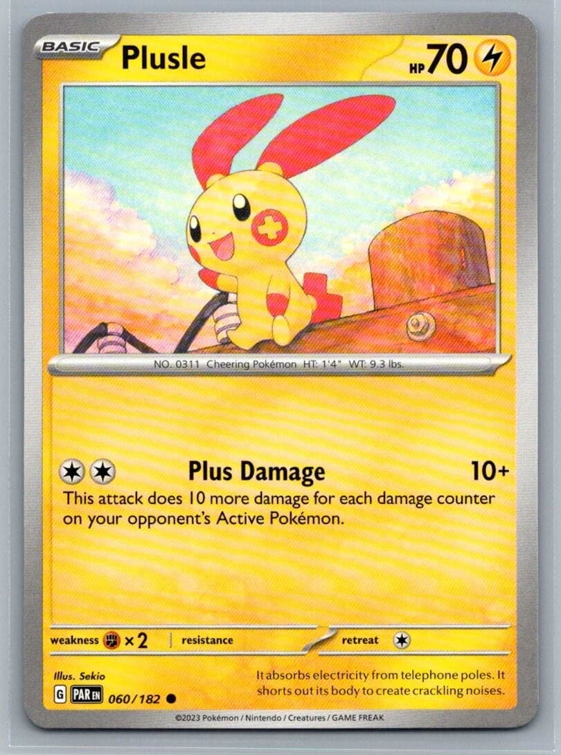 Plusle 60/182 Paradox Rift Common Pokémon TCG 2023