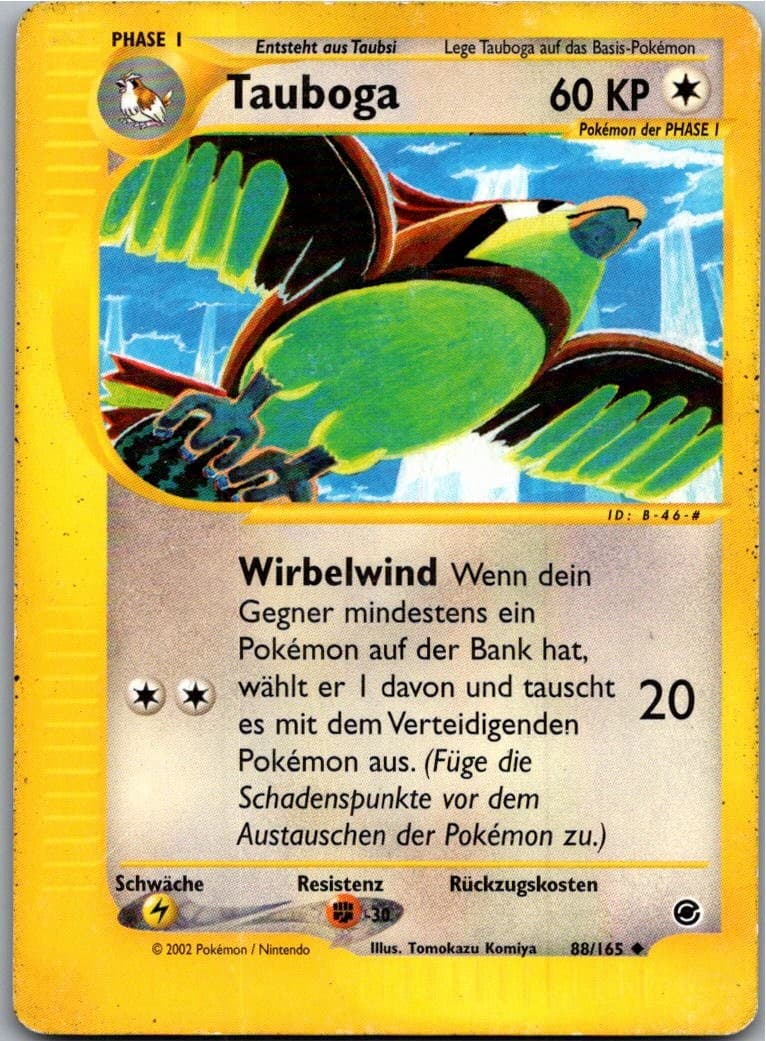 Tauboga 88/165 Expedition Deutsch Pokemon Sammelkarte