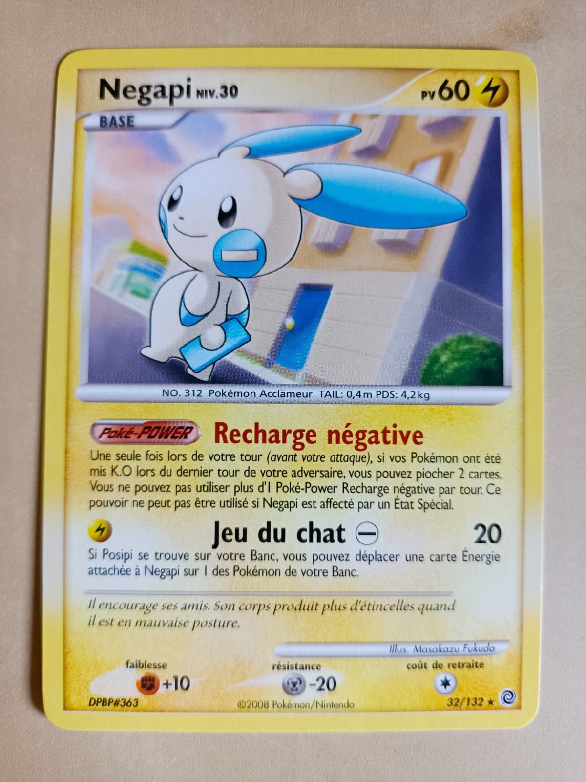 Carte Pokemon Negapi 32/132 RARE DP Diamant & Perle Merveilles Secrètes D&P