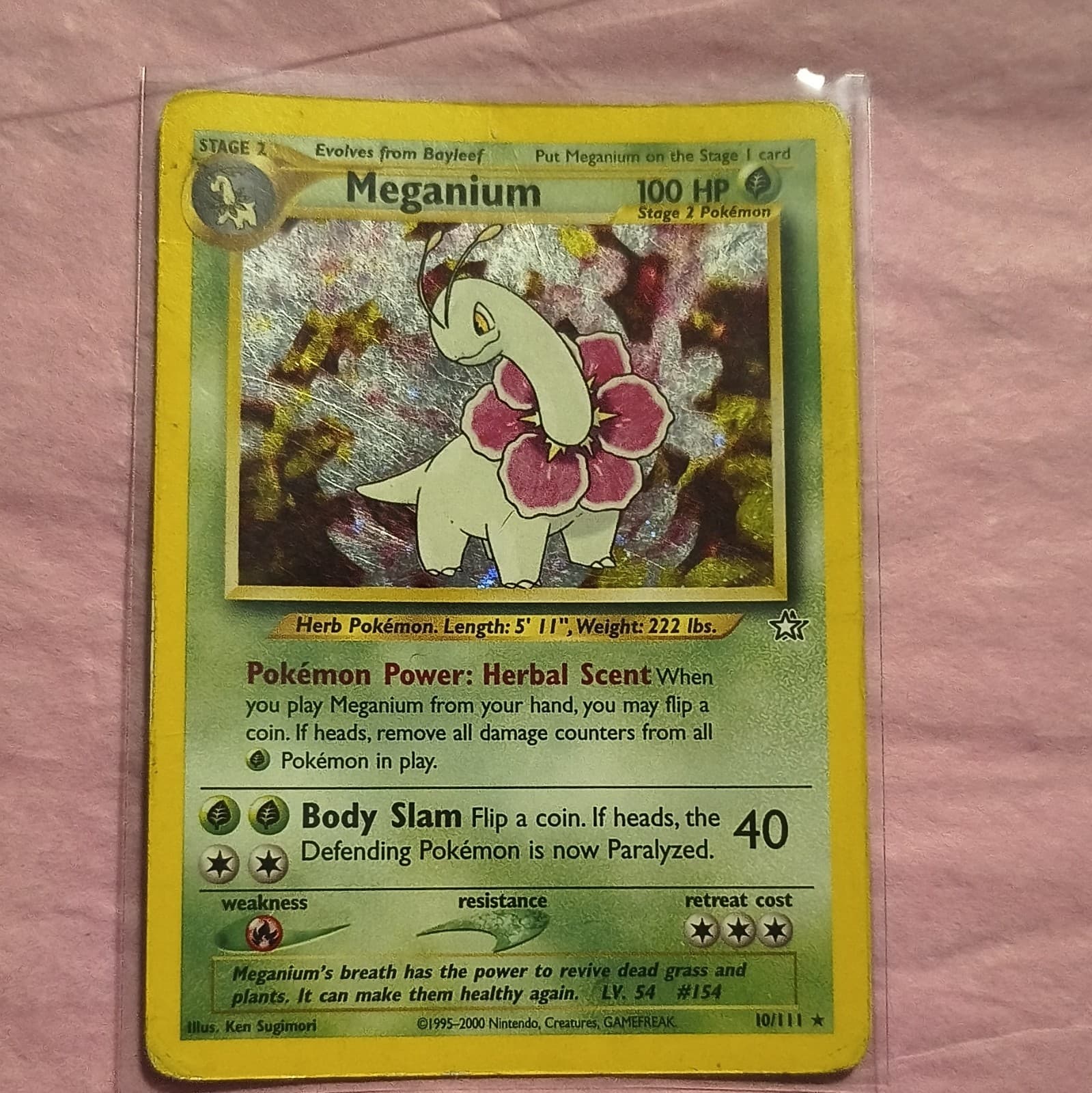 Pokemon TCG Meganium Neo Genesis 10/111 Unlimited Holo Rare English 2000