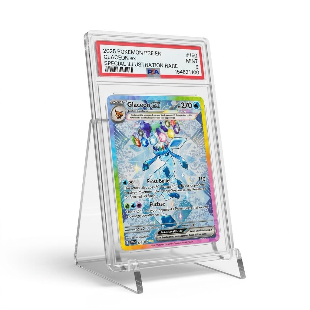 2025 Pokémon Prismatic Evolutions Glaceon Ex SIR PSA 9 Mint 150/131