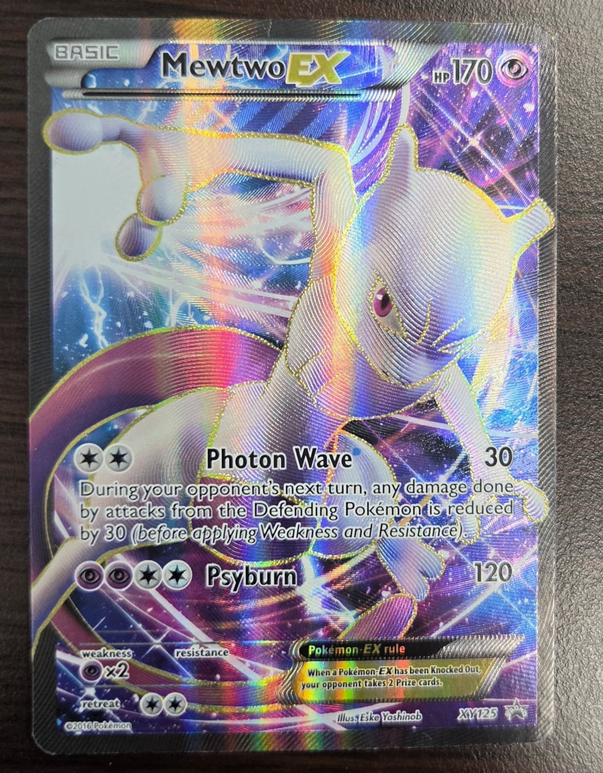 Pokemon TCG Mewtwo EX XY125 XY Black Star Promos Holo Promo English 2016 MP/LP