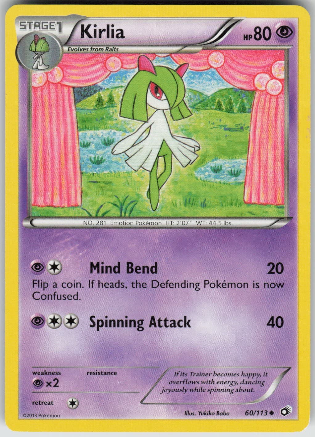Kirlia Uncommon Legendary Treasures MP 60/113