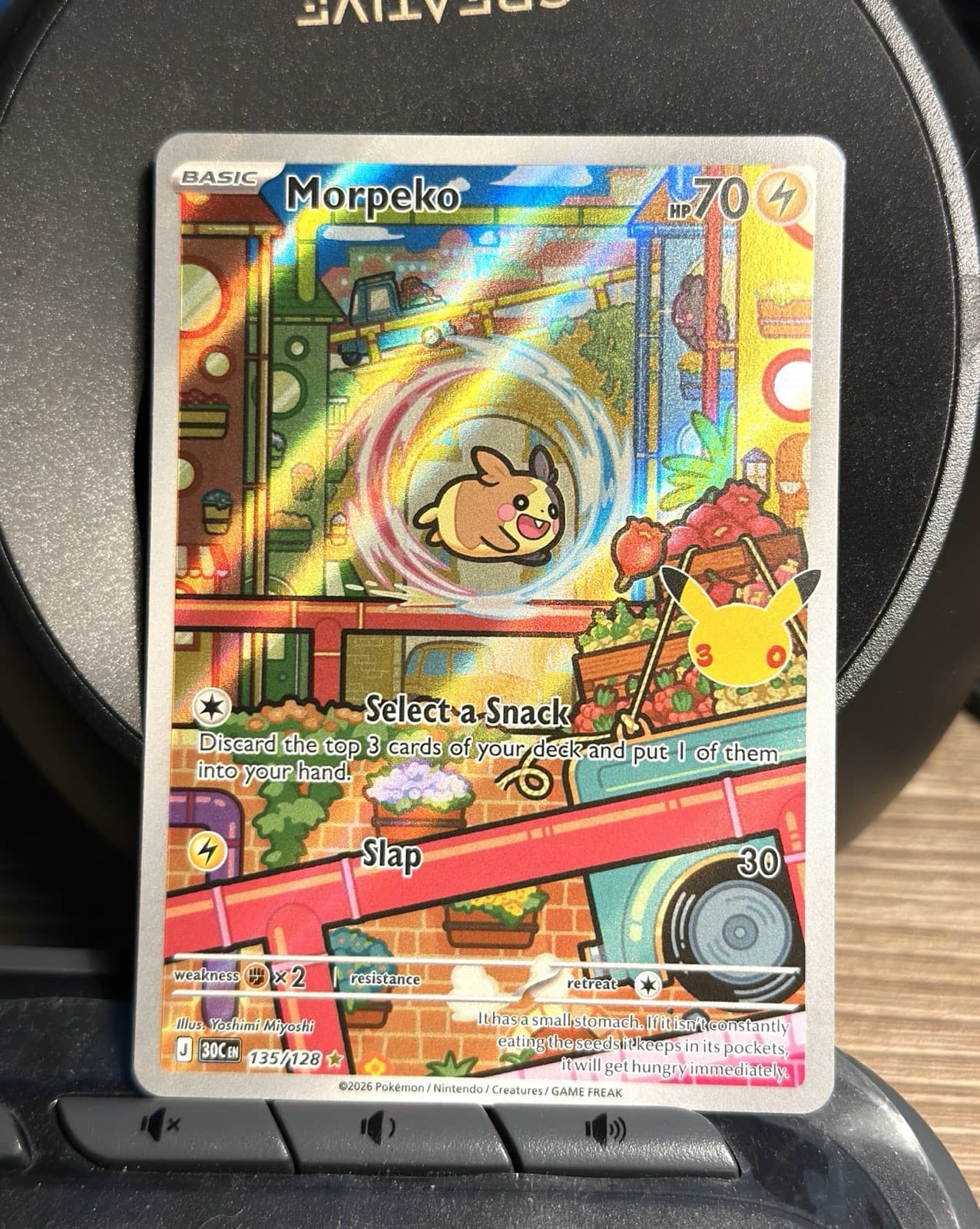 Morpeko 135/128 Illustration Rare Pokemon TCG 30th Celebration NM