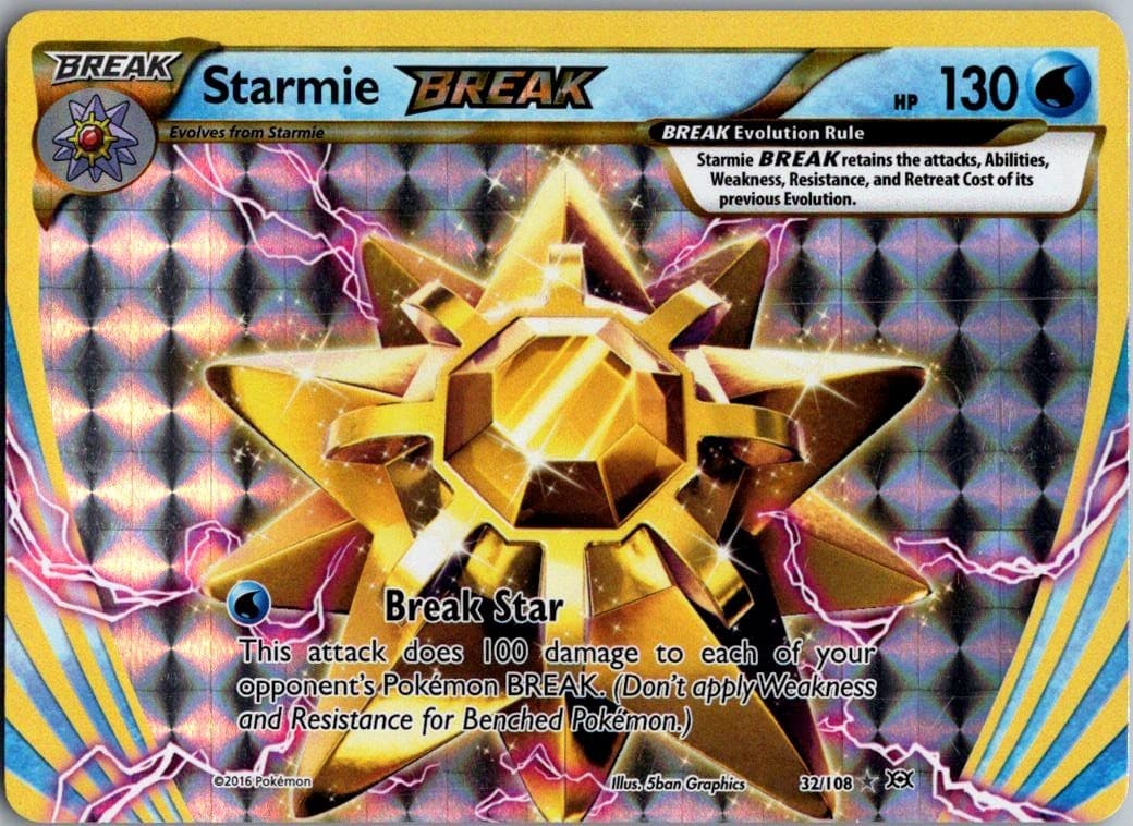Starmie BREAK 32/108 Holofoil EVO XY - Evolutions LP Pokemon