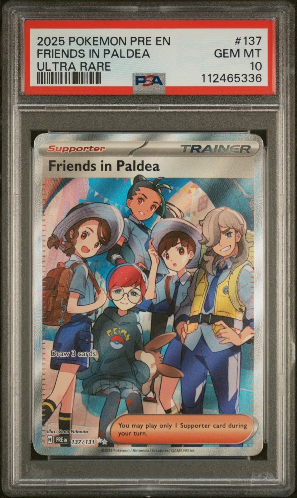 Friends in Paldea 137/131 Ultra Rare PSA 10 Prismatic Evolutions 2025 Pokemon
