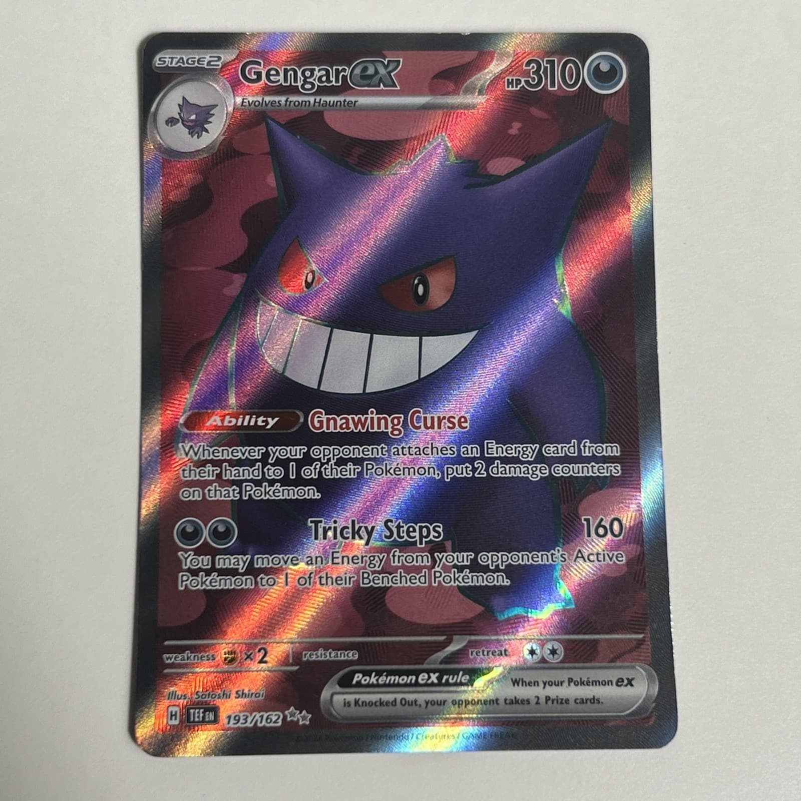 The Pokémon Company Gengar ex 193/162 SV05 Temporal Forces UR Holo Full Art EN