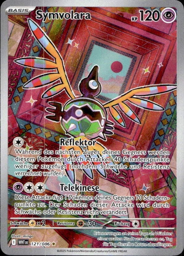 Symvolara 121/086 Illustration Rare Weiße Flammen Pokemon Karte Deutsch