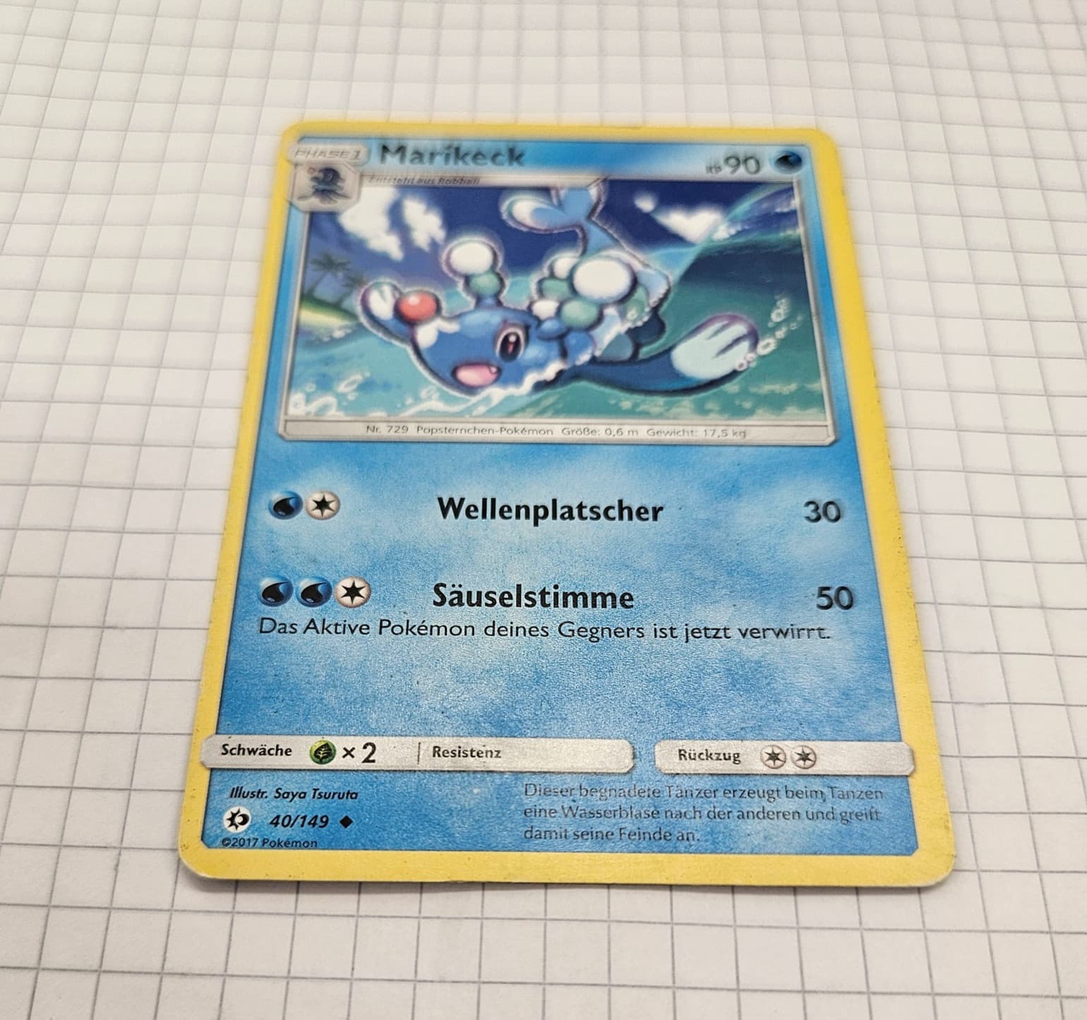 Pokémonkarte Marikeck 40/149 Sonne & Mond