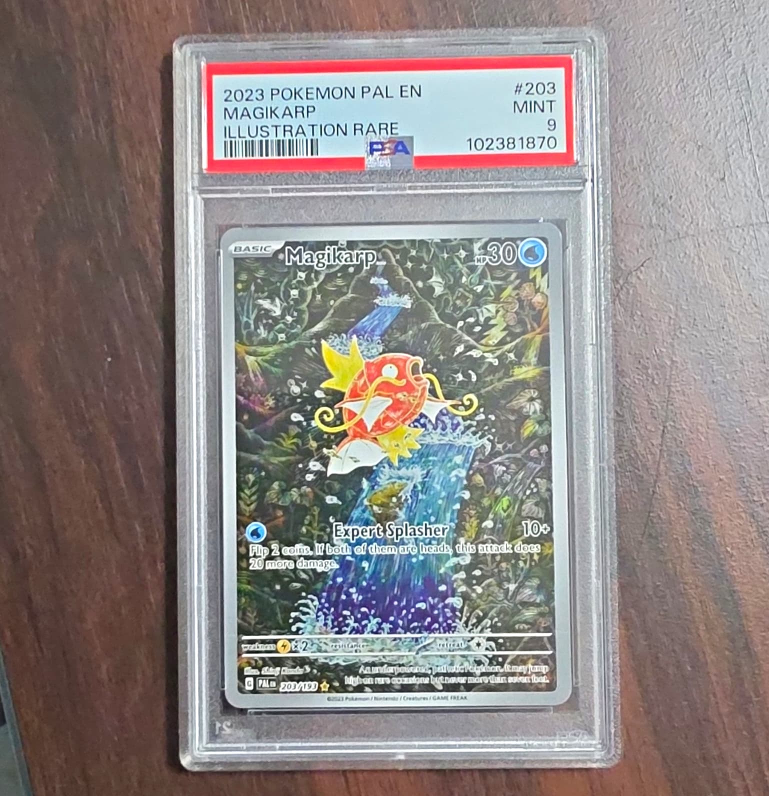 Pokemon Paldea Evolved Magikarp 203/193 Illustration Rare Holo PSA 9