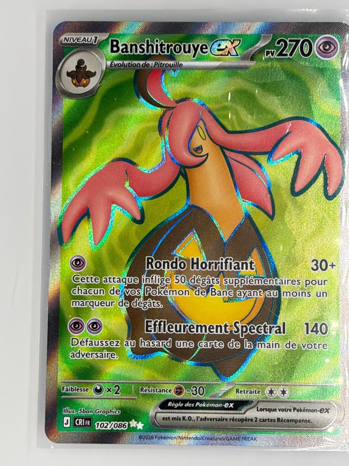 Pokémon Banshitrouye ex FA - CRI - 102/086 Chaos Ascendant - ME04 - FR