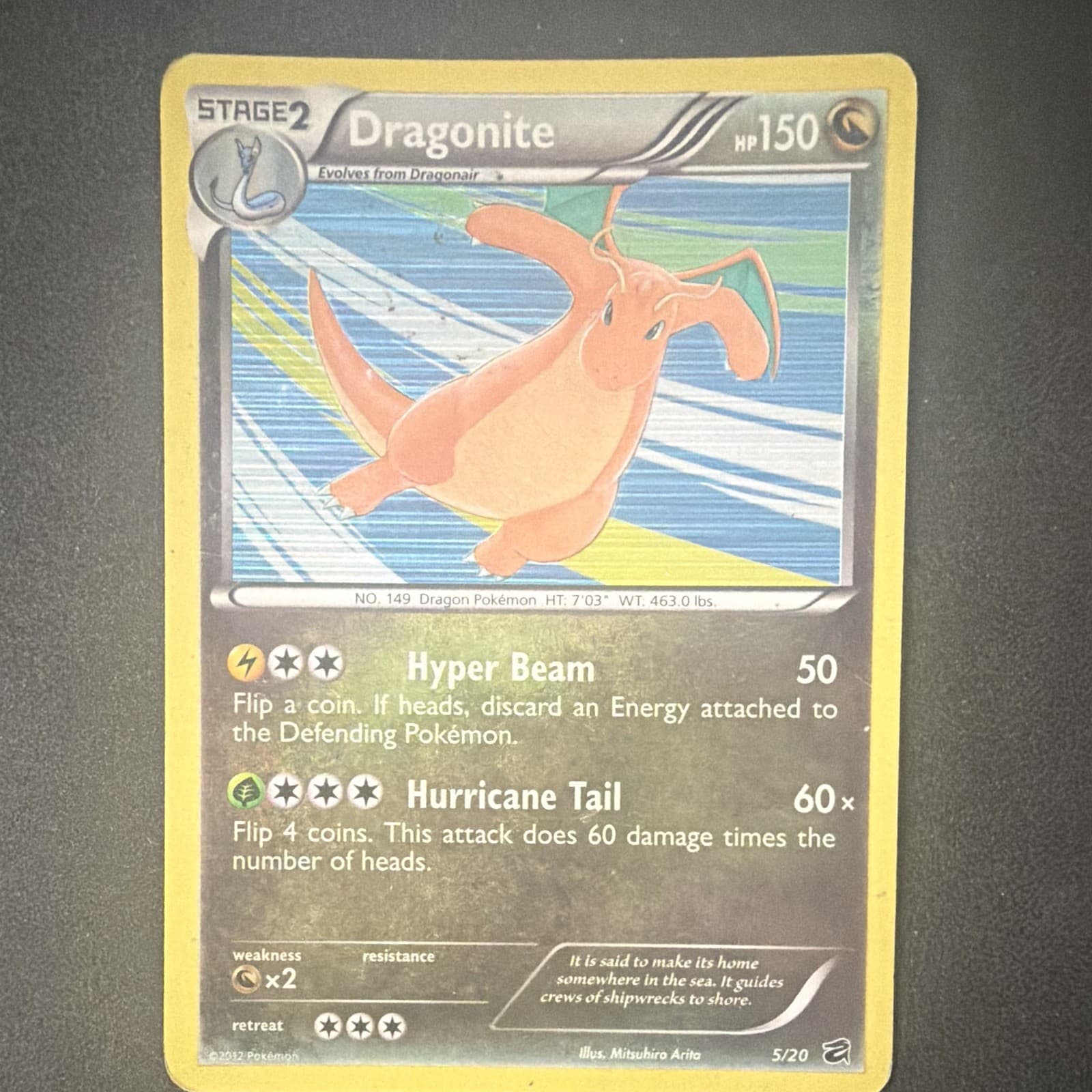 The Pokémon Company Pokemon TCG Dragonite 5/20 Dragon Vault Holo Rare EN 2012