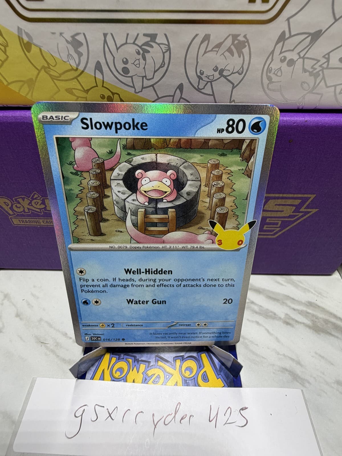 Slowpoke - 16/128 Holo Pokémon TCG ME: 30th Celebration NM - Ships Today!