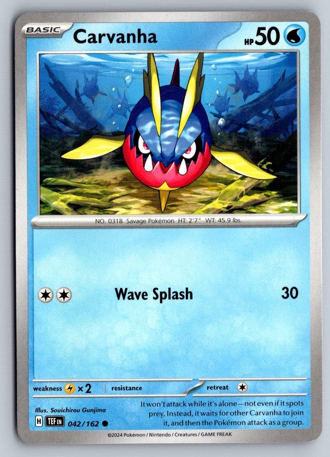 Temporal Forces CARVANHA 042/162 NM/M Pokemon Sky 7-42