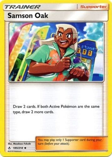 Samson Oak - 185/214 - Uncommon (Lp) Unbroken Bonds - Trainer - Supporter Pokémo