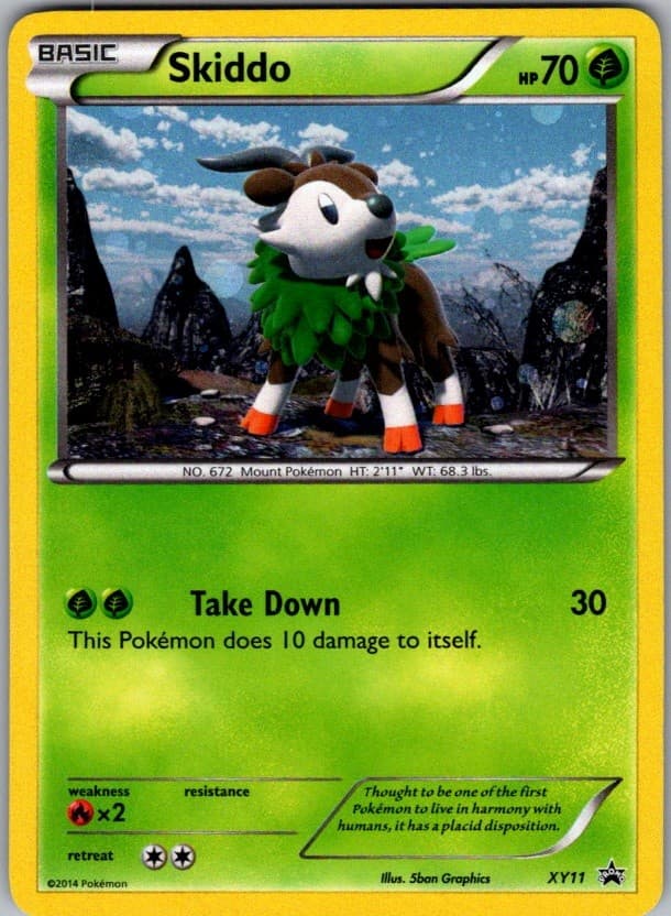 Skiddo XY11 Holo Promo XY Promo Pokemon Near Mint