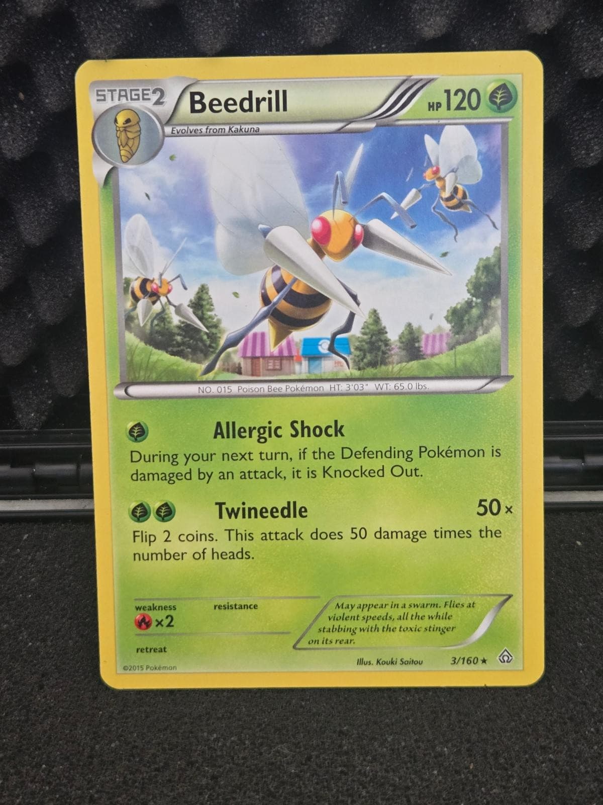 Beedrill 3/160 Rare Primal Clash Pokemon Lightly Played