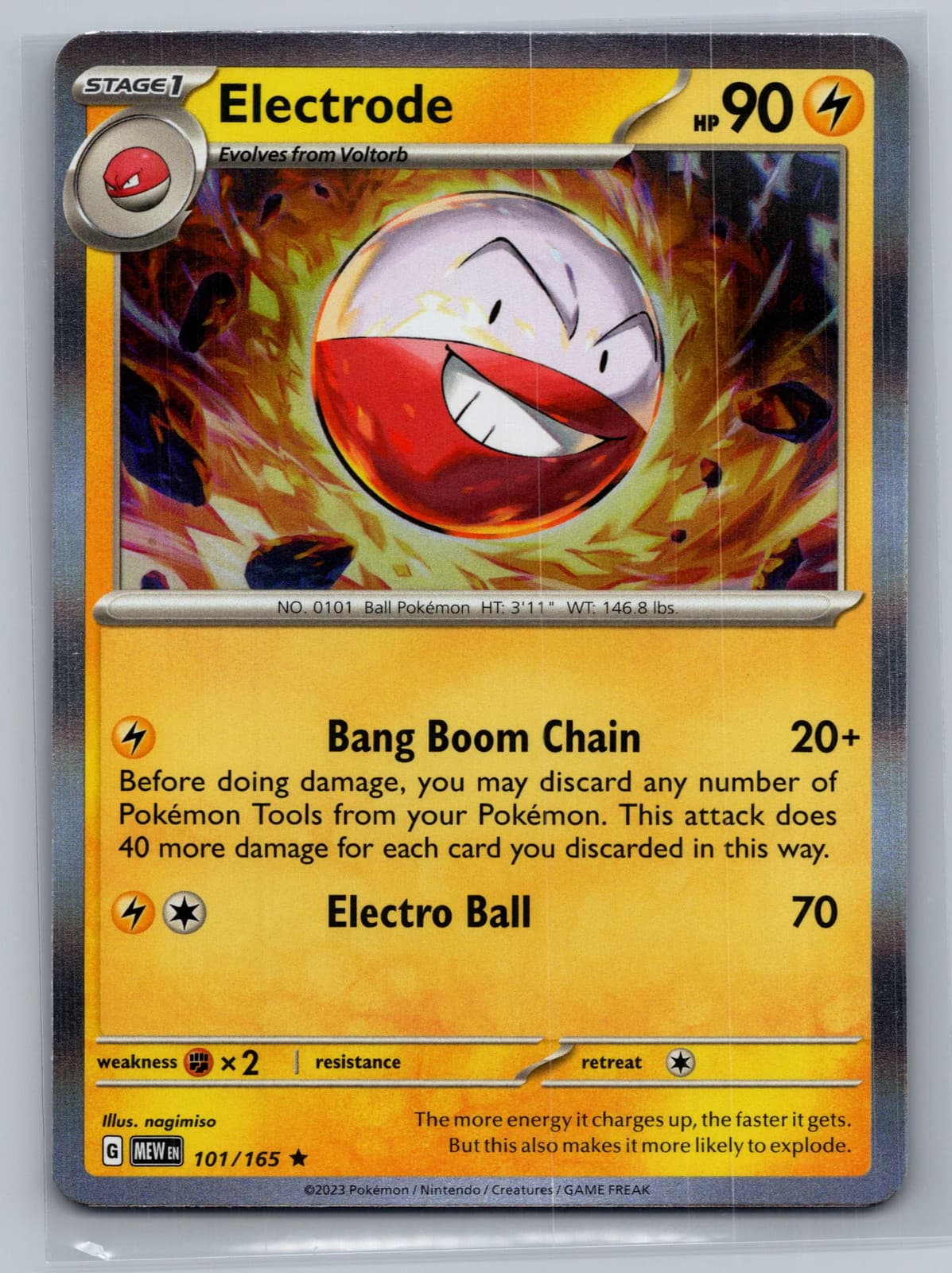 Electrode 101/165 Scarlet & Violet 151 Reverse Holo Pokemon TCG NM — photo 1 of 2