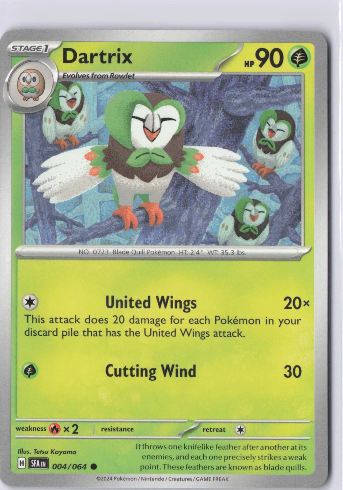 Pokémon TCG Shrouded Fable Dartrix 004/064