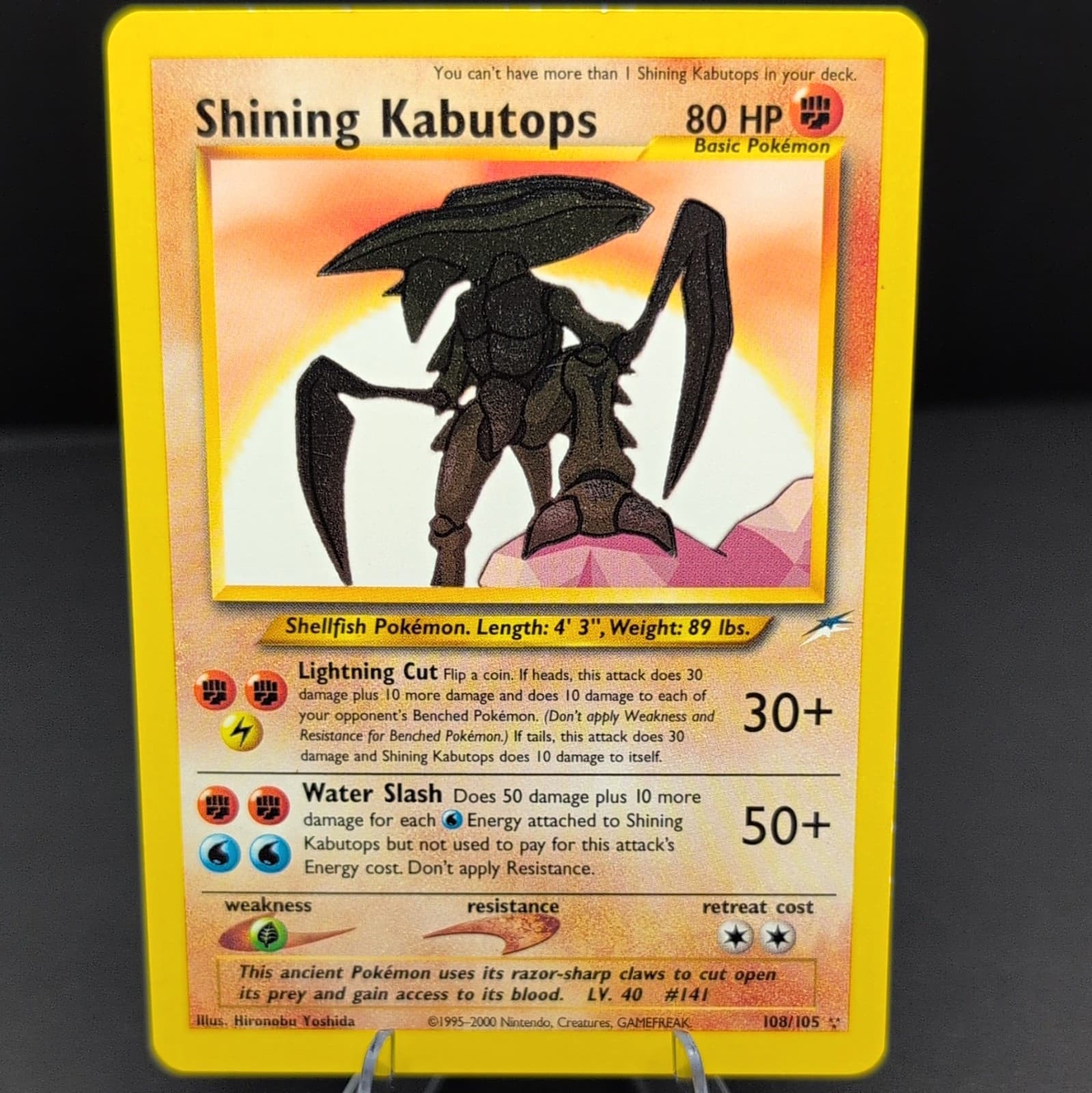 The Pokemon Company Pokemon TCG Shining Kabutops 108/105 Neo Destiny Holo LP+/NM