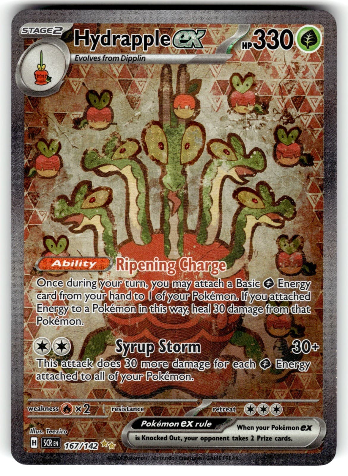 Hydrapple ex Special Illustration Rare SV07: Stellar Crown 167/142 NM