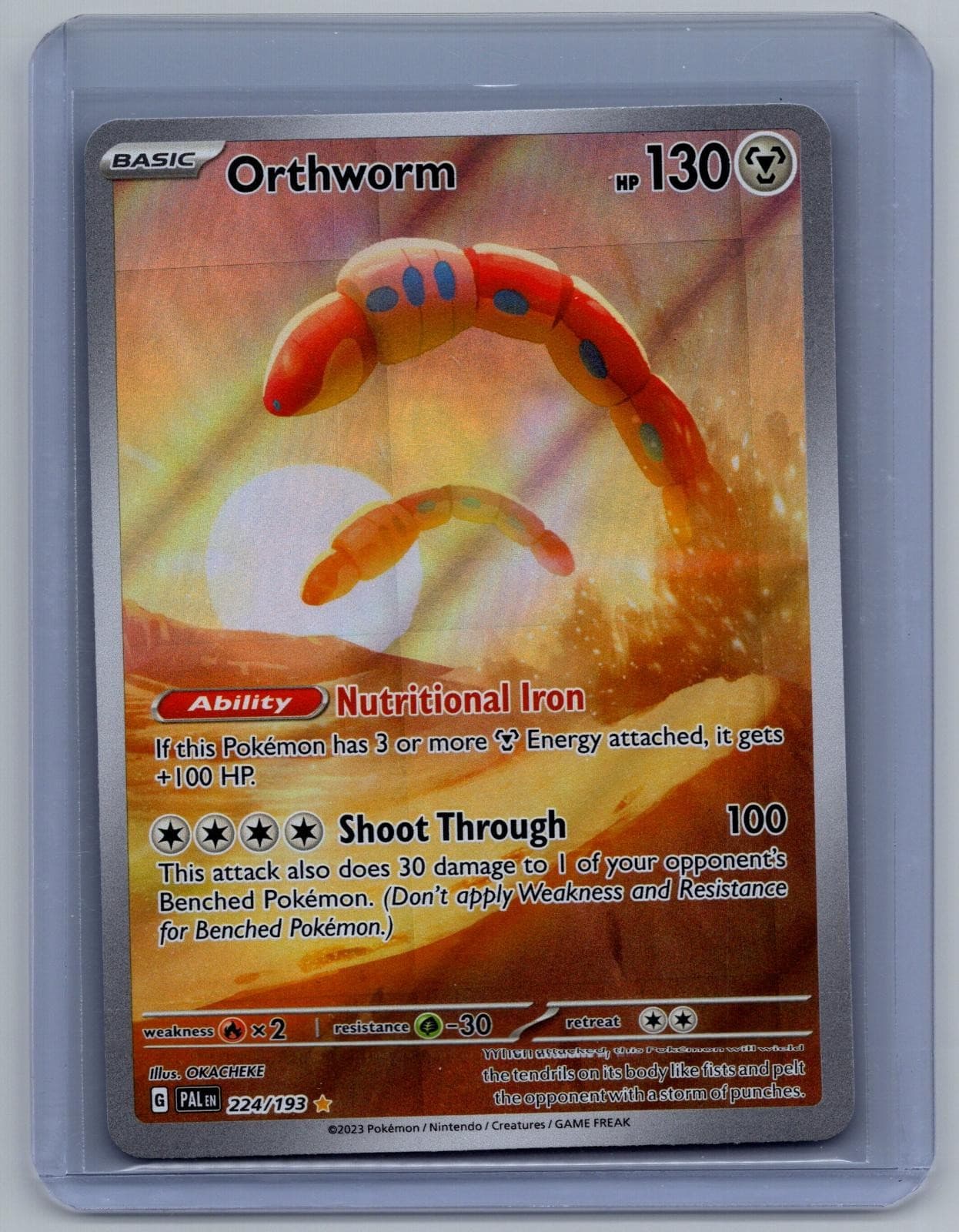 Orthworm 224/193 Illustration Rare Paldea Evolved Pokemon Holo Near Mint