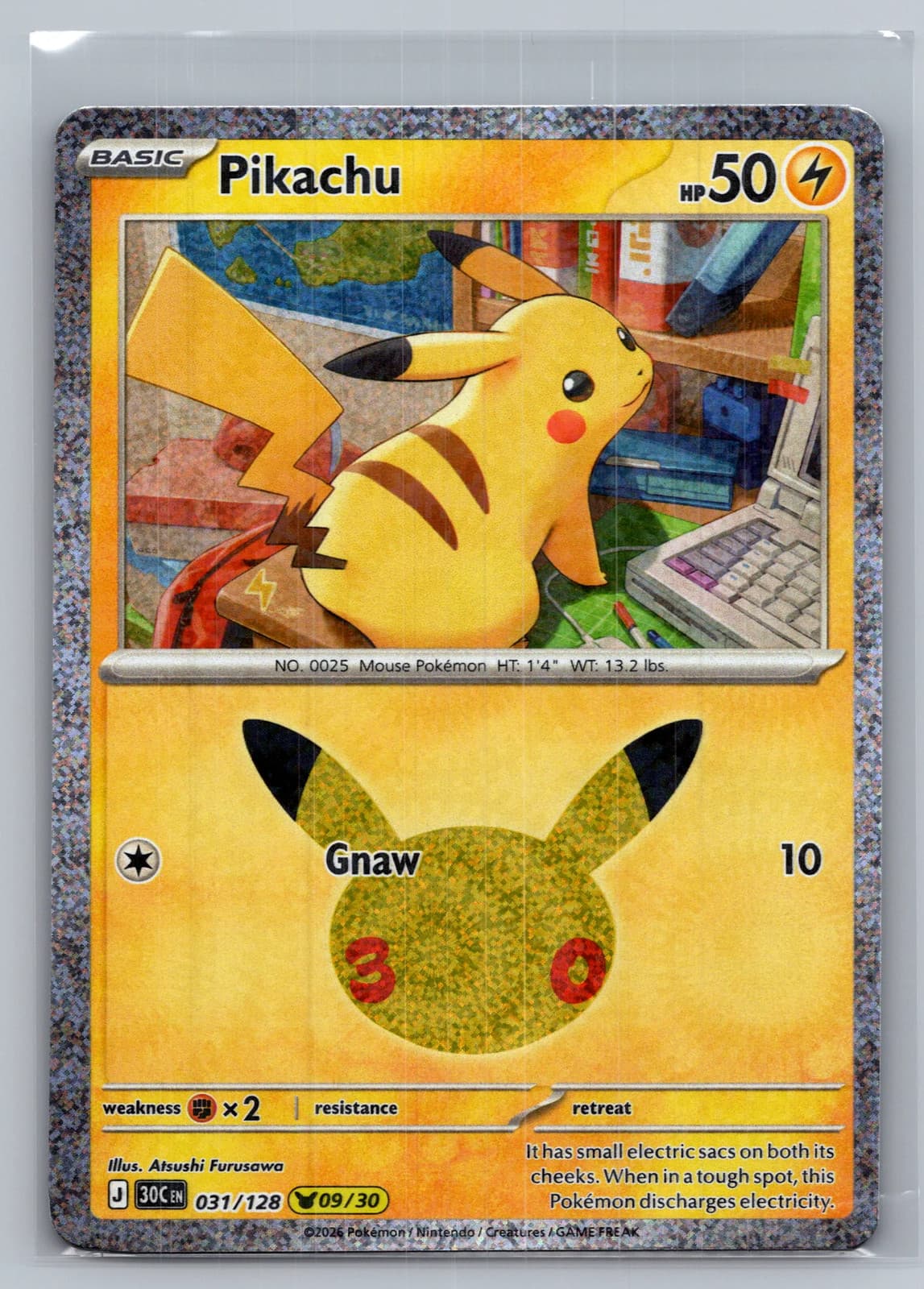 Pikachu #31/128 2026 30th Celebration Pokemon TCG — photo 1 of 2